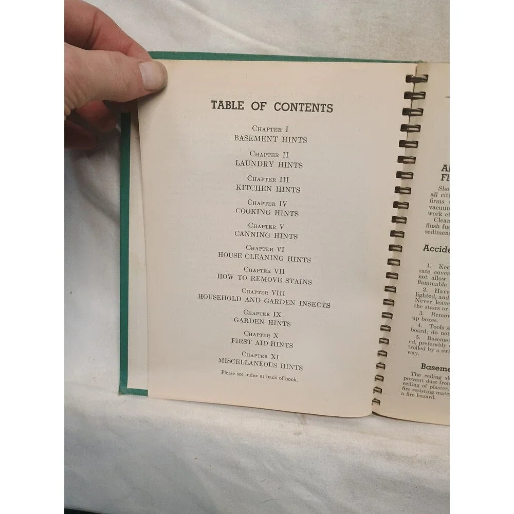 1941 Watkins Household Hints Elaine Allen J.R. Watkins Spiral Bound Vintage